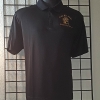 black, crest polo